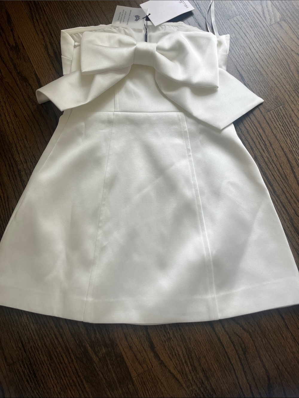 Hello Molly Strapless White Fit-and-Flare Mini Dress